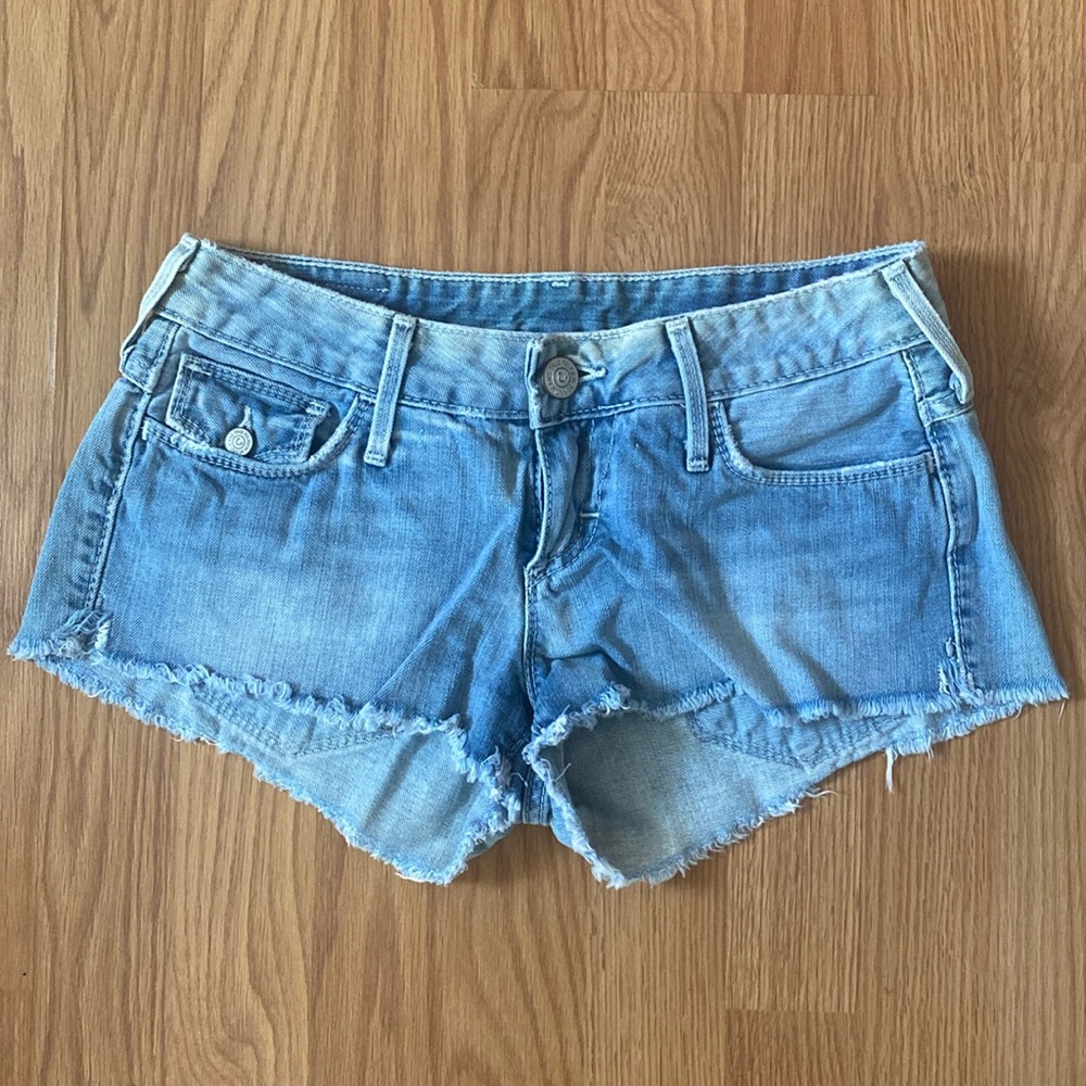 ❤️ True Religion Joey Cut Off Button Zip Shorts 26